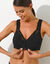 Soutien-gorge  grand maintien coton stretch ouvert devant - sans armatures  (noir)