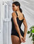 Maillot de bain 1 pièce post opératoire Solaro, brassière intégrée (noir)