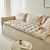 Long coussin déco tissage artisanal (naturel / noir)