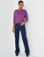 T-shirt volume loose manches 3/4 (violet)
