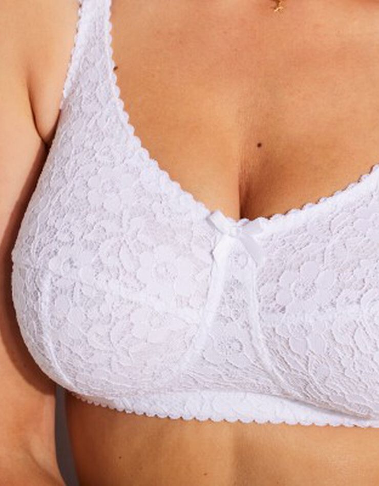 Soutien-gorge en dentelle blanc - sans armatures (blanc) Soutien-gorge en dentelle blanc - sans armatures (blanc)