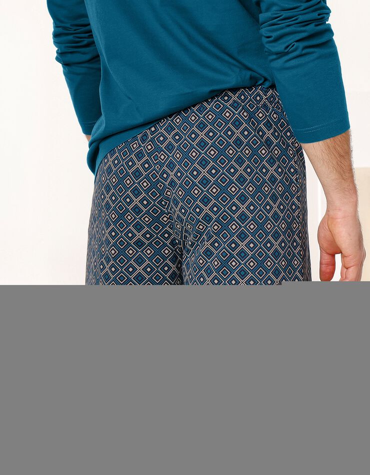 Short pyjama imprimé (marine / bleu)