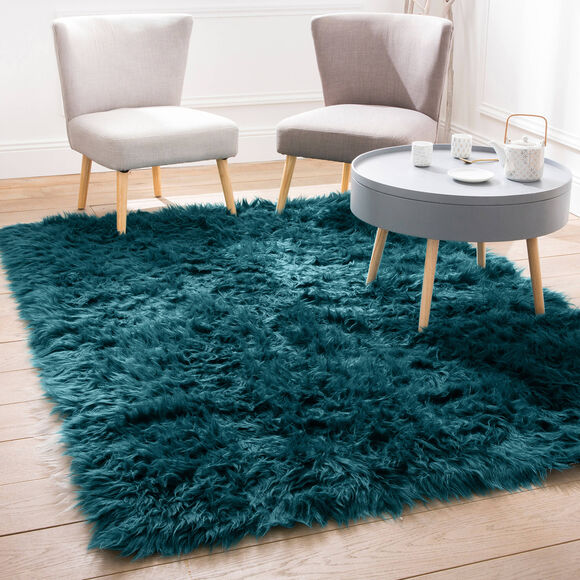 Tapis poils longs (émeraude)