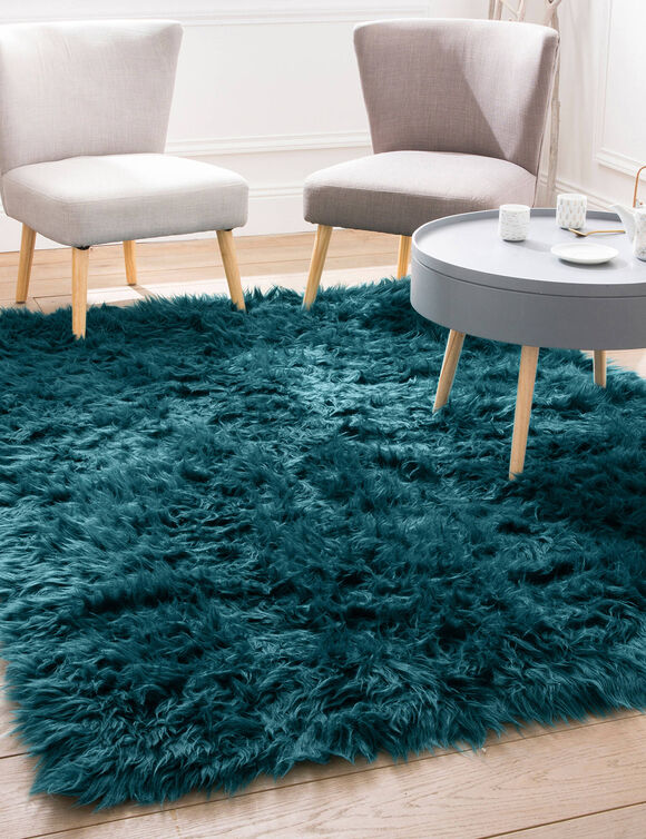Tapis poils longs (émeraude)