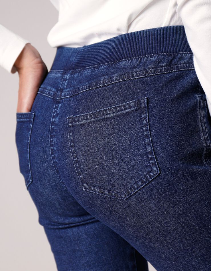 Jean "droit" ultra confort taille élastiquée (dark blue)
