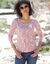 T-shirt imprimé manches longues en coton biologique(**) (rose)
