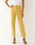 Pantalon blousant taille élastiquée, lin coton (ocre)