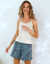 Débardeur de pyjama uni Ikat (sable)