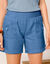 Short droit taille élastiquée, denim (bleached clair)