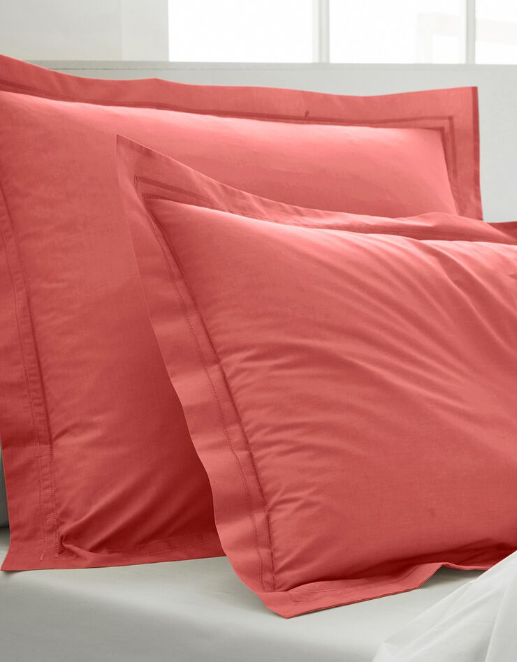 Linge de lit uni percale (terracotta)