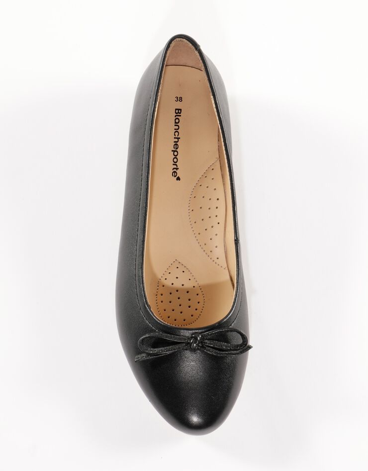 Ballerines plates confort en cuir - noir (noir) Ballerines plates confort en cuir - noir (noir)