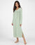 Chemise de nuit longue manches longues unie (tilleul)