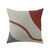Housse de coussin imprimé "courbes" - lot de 2 (écru / terracotta)