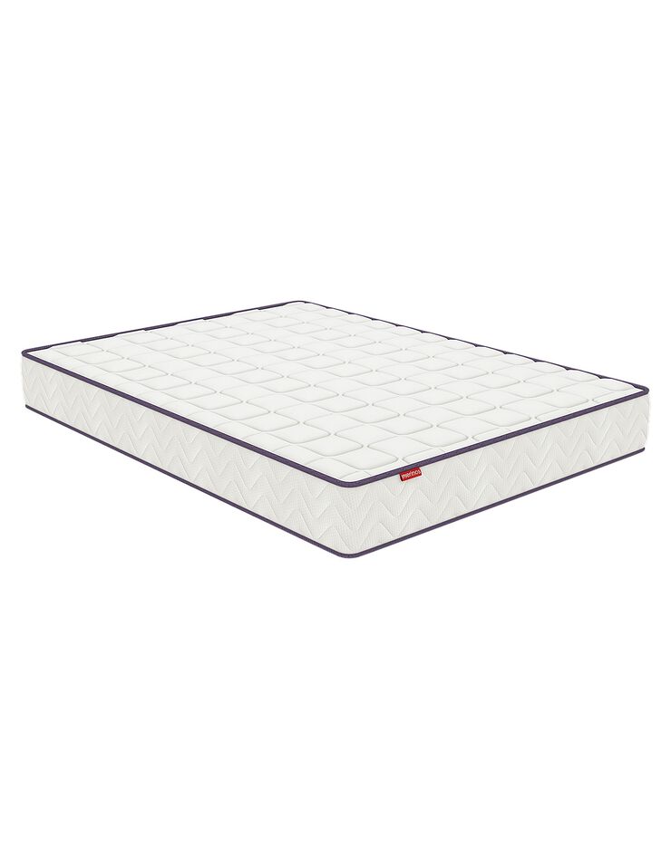 Matelas mousse Mérinos 19 cm confort très ferme (blanc)