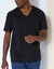 Tee-shirt col V manches courtes (noir)
