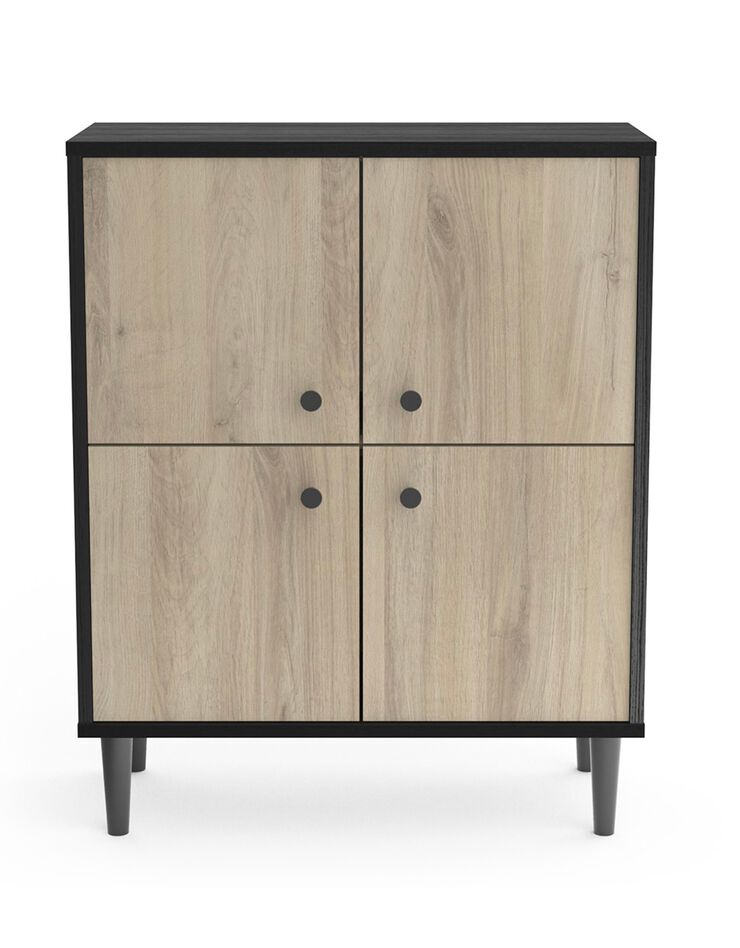 Buffet HAMFIELD 4 portes – 2 coloris (noir)