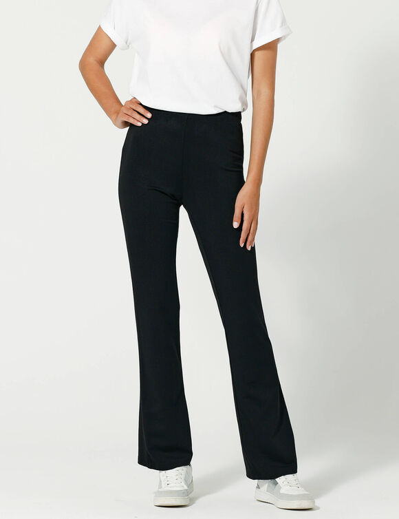 Legging bootcut maille jersey (noir)