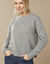 Pull volume loose, à fentes côtés (gris chiné)