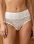 Culotte taille  haute microfibre et dentelle grand confort invisible - Lot de 2 (ivoire)