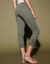 Legging 3/4 dentelle, taille élastiquée (kaki)