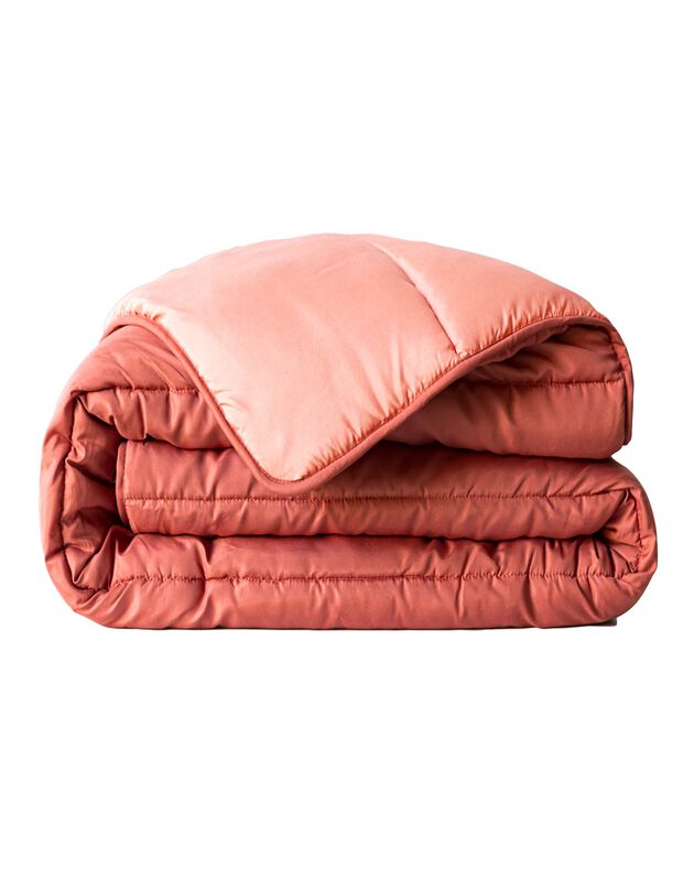 Couette bicolore microfibre 350g/m2 (terracotta / melon)