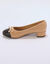 Ballerines plates bicolores (&eacute;cru / noir)