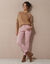 Pantalon 7/8ème fuselé stretch uni (rose blush)