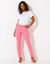 Pantalon droit sculptant, renfort gainant (rose)