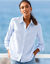 Chemise rayée, coton (blanc / bleu)