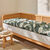 Long coussin de sol imprimé feuillage (vert)