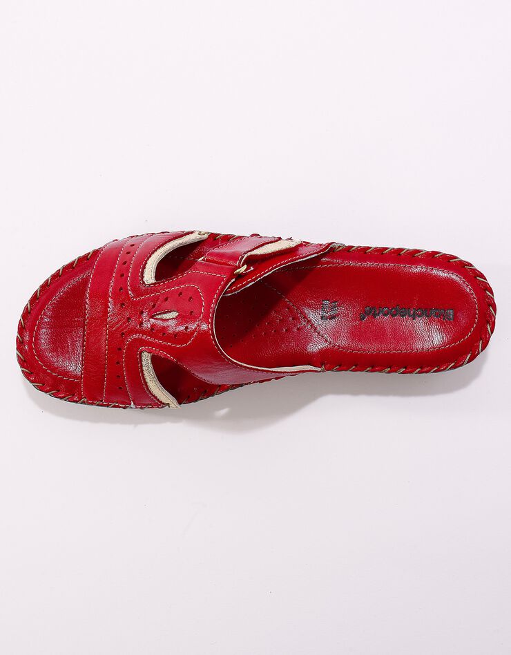 Mules confort en cuir ultra-souple - rouge (rouge)