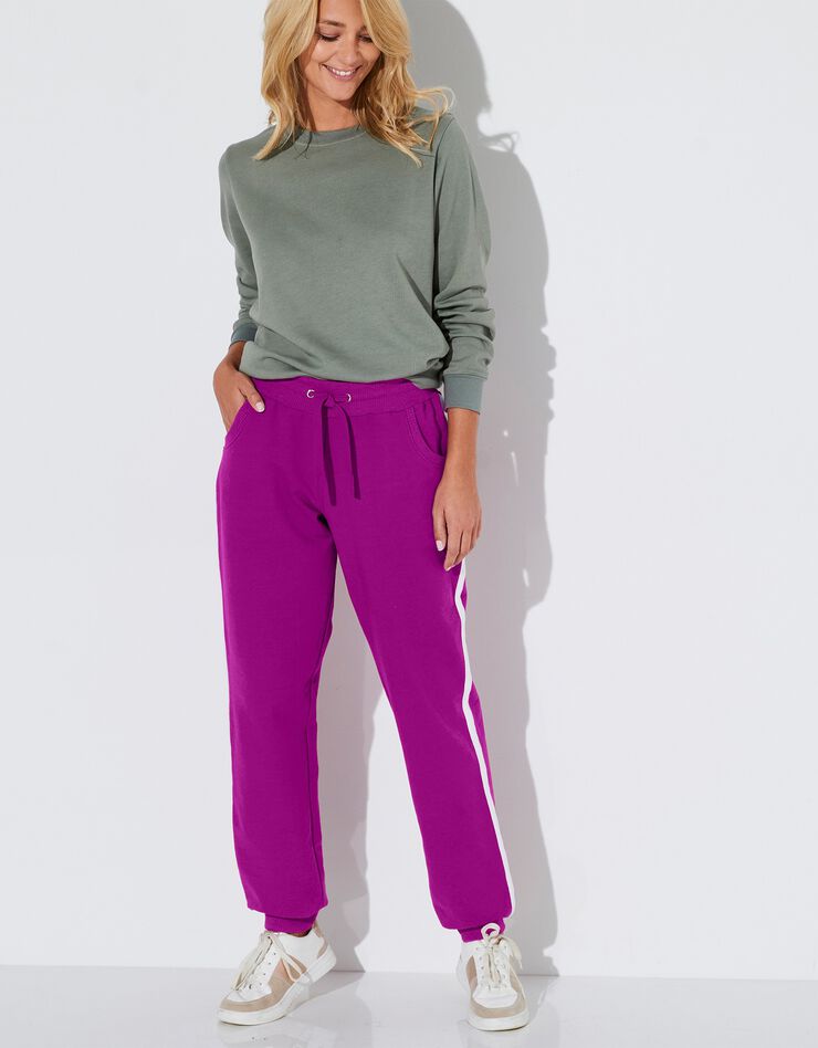 Pantalon blousant bicolore (violine / blanc) Pantalon blousant bicolore (violine / blanc)