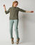 Gilet zippé 30% laine (kaki)