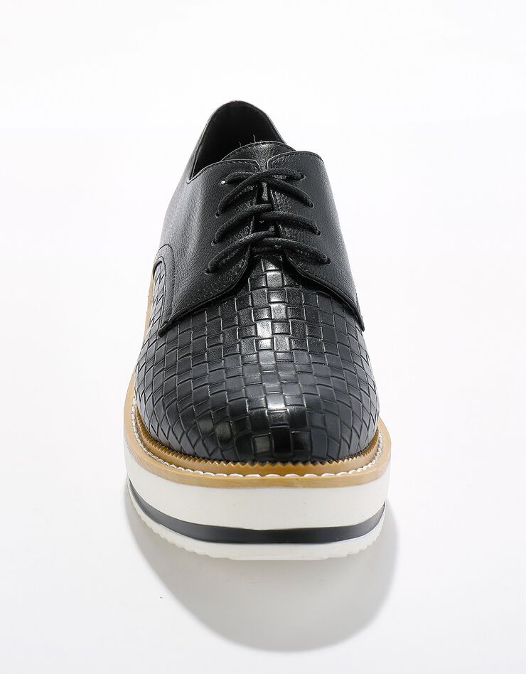 Derbies compensés effet tissé - noir (noir) Derbies compensés effet tissé - noir (noir)