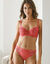 Soutien-gorge forme corbeille en tulle brodé Oliena - avec armatures (corail)
