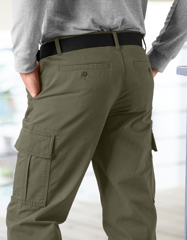 Pantalon battle en toile coton (kaki)