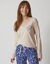 T-shirt pyjama manches longues motif floral imprimé  (sable)
