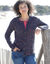 Gilet boutonné maille bouclette (marine)