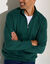 Sweat molleton col camionneur zipp&eacute; (vert sapin)