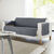 Protège-salon antiglisse microfibre matelassé (gris)