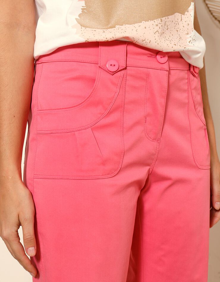 Pantacourt droit stretch (bois de rose) Pantacourt droit stretch (bois de rose)