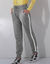Pantalon jogging molleton bicolore (gris chin&eacute; / blanc)