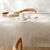 Nappe toile cirée imprimée faux-uni  (écru) Nappe toile cirée imprimée faux-uni  (écru)