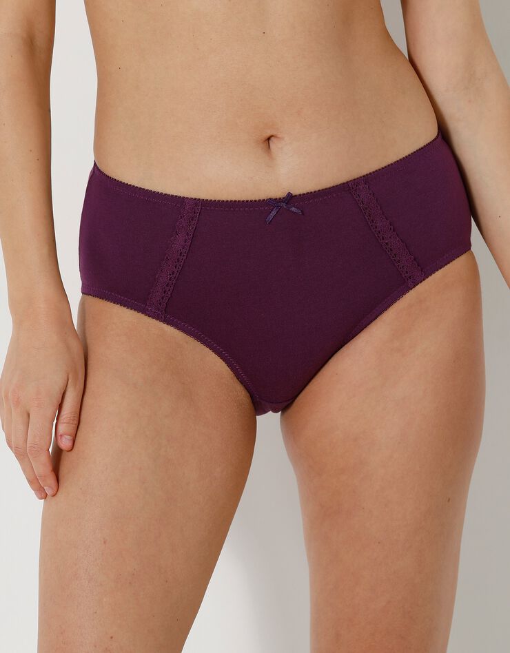 Culotte maxi en coton ajouré - Lot de 2 (fuchsia + prune) Culotte maxi en coton ajouré - Lot de 2 (fuchsia + prune)