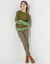 Pull loose manches coudes, laine et mohair mélangés (vert mousse)