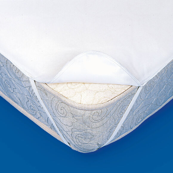 Protège matelas lavable 95° molleton plateau (blanc)