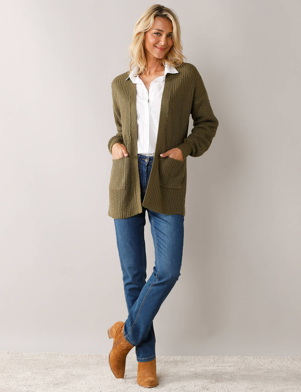 Gilet Crochet Madewell Camila - Maille Ouverte Gris - Taille XS - Occasion Très Bon État
