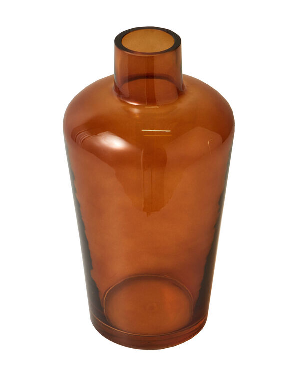 Vase lisse en verre ambr&eacute; (ambre)