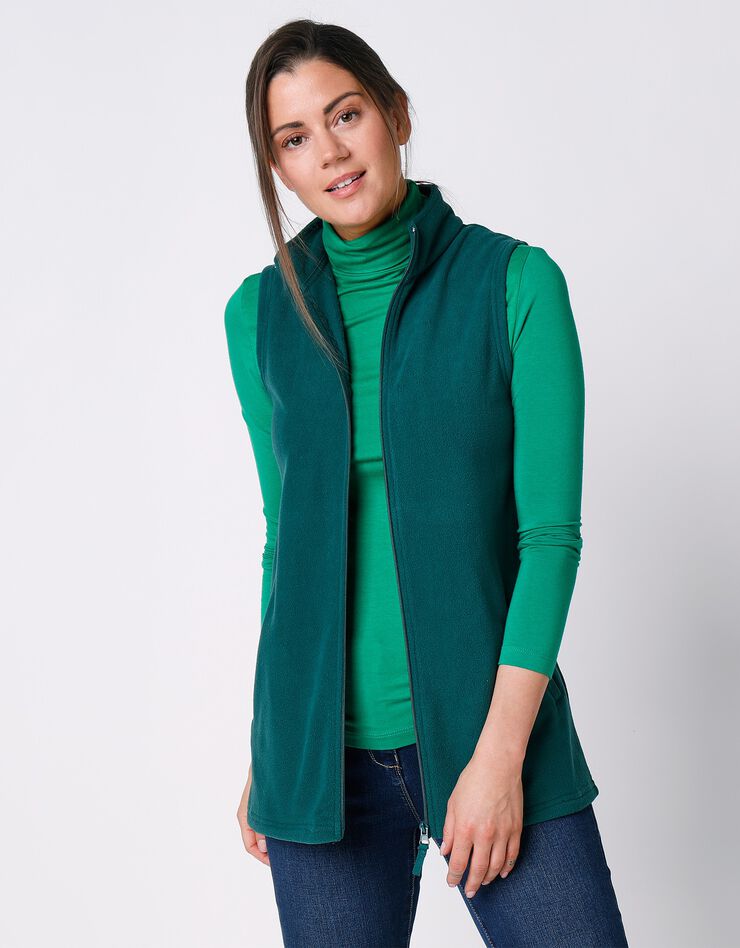 Veste polaire zippée sans manches (vert émeraude) Veste polaire zippée sans manches (vert émeraude)