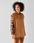 Pull tunique sans manches, maille anglaise toucher doux (caramel)